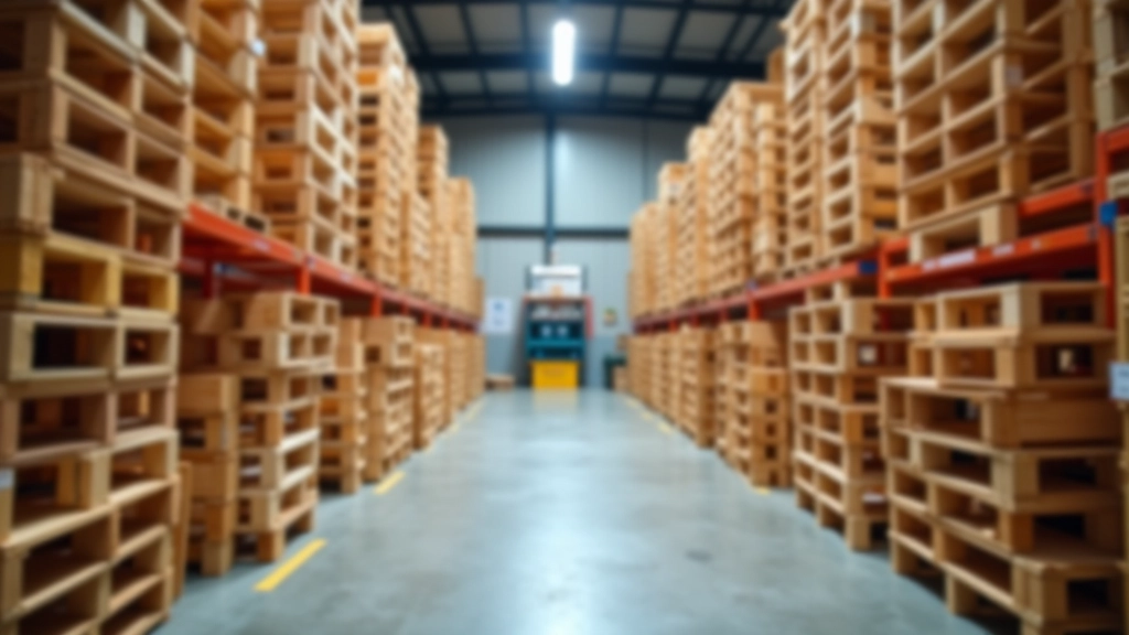 Rows of finished wooden crates stacked in warehouse storage ready for shipment