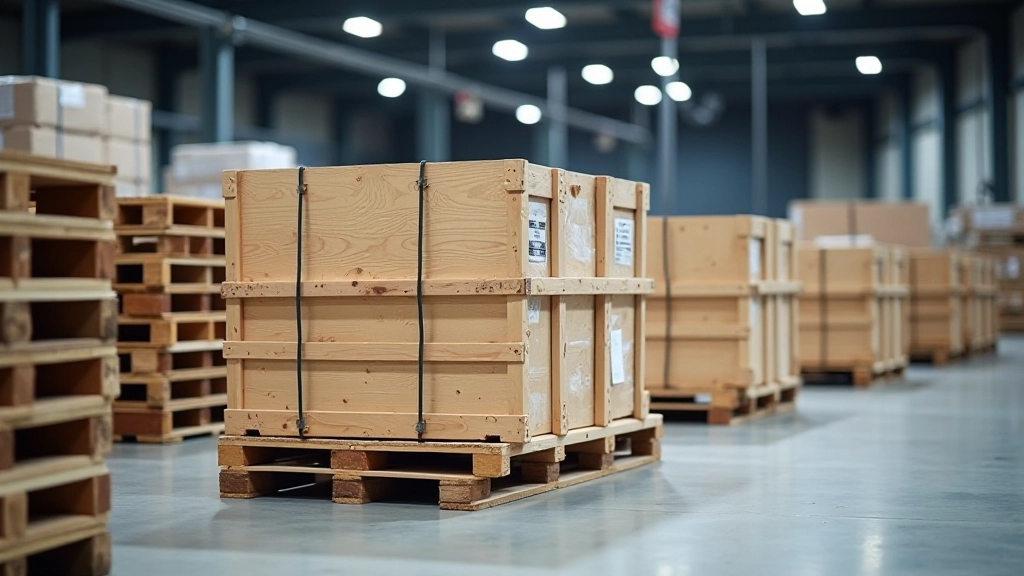 Heavy-duty reinforced pallets in an industrial warehouse setting