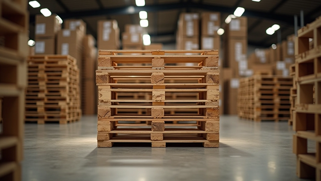 Wooden pallets stacked neatly in warehouse showing proper weight distribution and organization